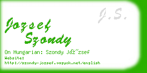 jozsef szondy business card